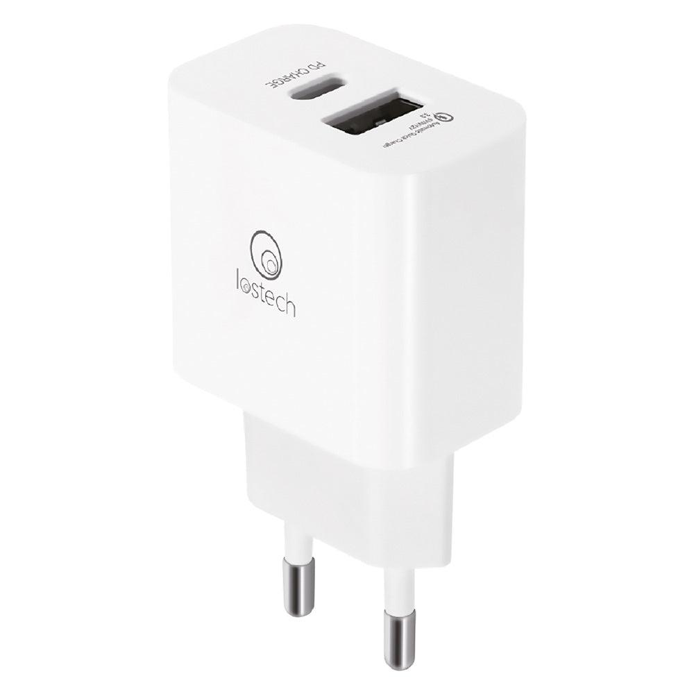 CARICABATTERIA DA MURO DOPPIA USCITA CARICA RAPIDA ingresso 110-240V-MATERIALE ELETTRICO-Ecanshop
