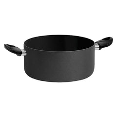 CASSERUOLA DUE MANICI 'BLACK LINE' Ø cm. 16 - h.8 - capacità 2,5 lt.-Articoli da cucina-Ecanshop