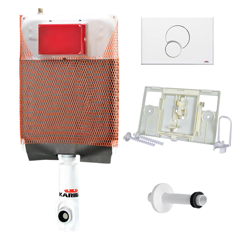 CASSETTA DI SCARICO WC INCASSO COMPLETA 'MONOLITH kit-Sistemi di scarico acqua e accessori-Ecanshop