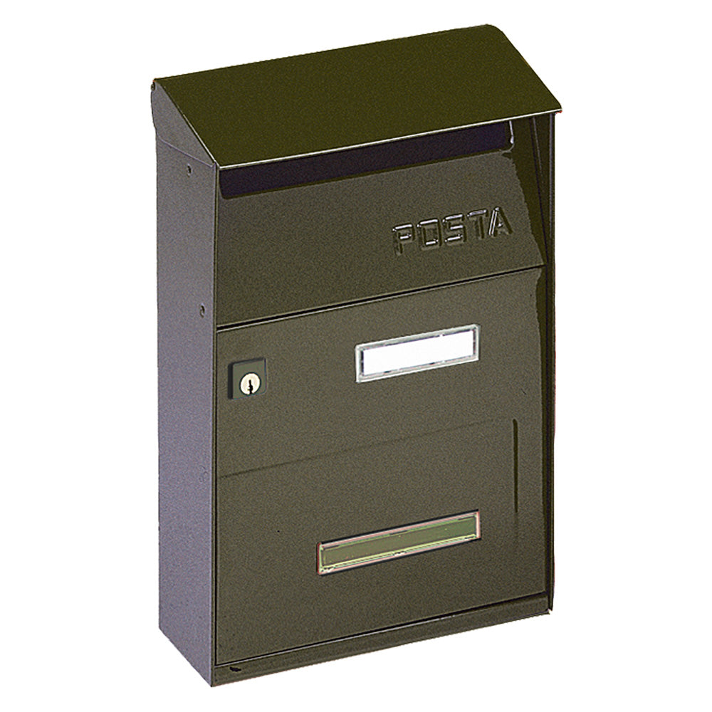 CASSETTA POSTALE SERIE 'EFFE' cm 22 x 11 x h 32,5 vern.ghisa-Cassette postali e accessori-Ecanshop