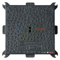 CHIUSINO IN GHISA B125 SIGNUM - 50 x 50 - Kg 17-Pozzetti, chiusini e griglie-Ecanshop
