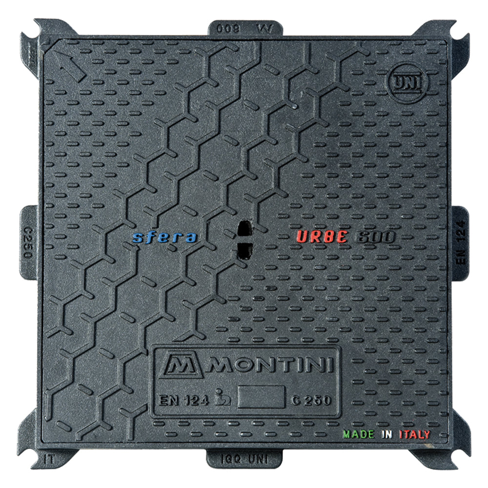 CHIUSINO IN GHISA C250 URBE - 60 x 60 - Kg 30-Pozzetti, chiusini e griglie-Ecanshop