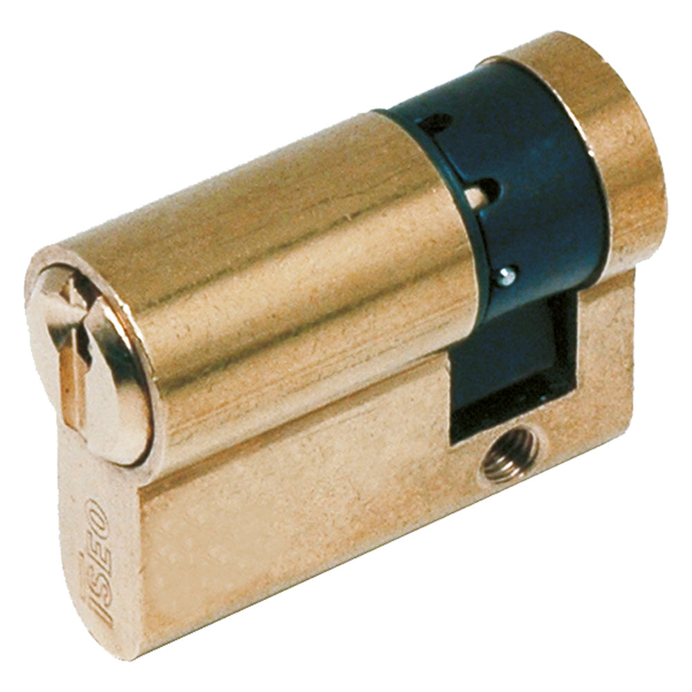 CILINDRO SAGOMATO MONOPROFILO 'F5' mm 25+10+5 = 40 nichelato (30+10)-Cilindri e accessori-Ecanshop