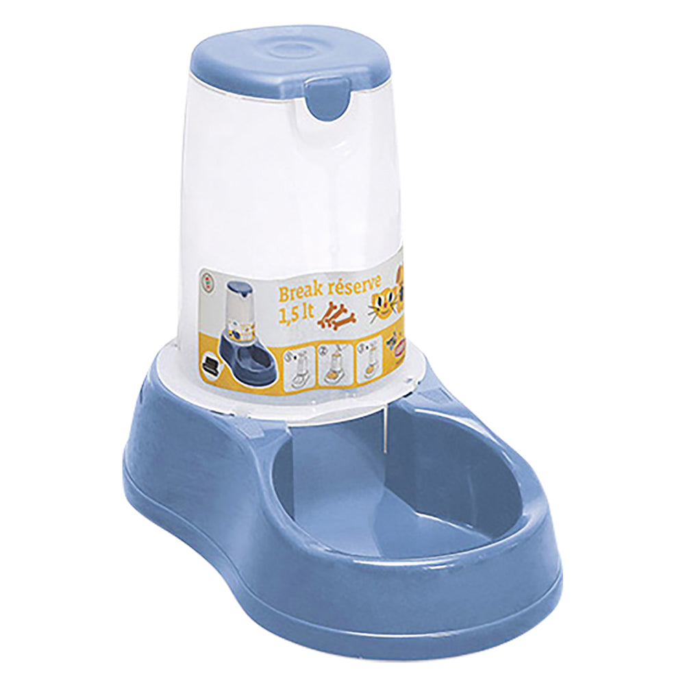 CIOTOLA FUNZIONE CIBO CON RISERVA 'BREAK RESERVE' cm 38 x 22,5 x h 30 acciaio lt3,5-Attrezzature per allevamento-Ecanshop