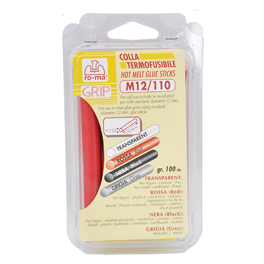 COLLA TERMOFUSIBILE lung. mm 110 - ø mm 12 col. nero-Colle-Ecanshop