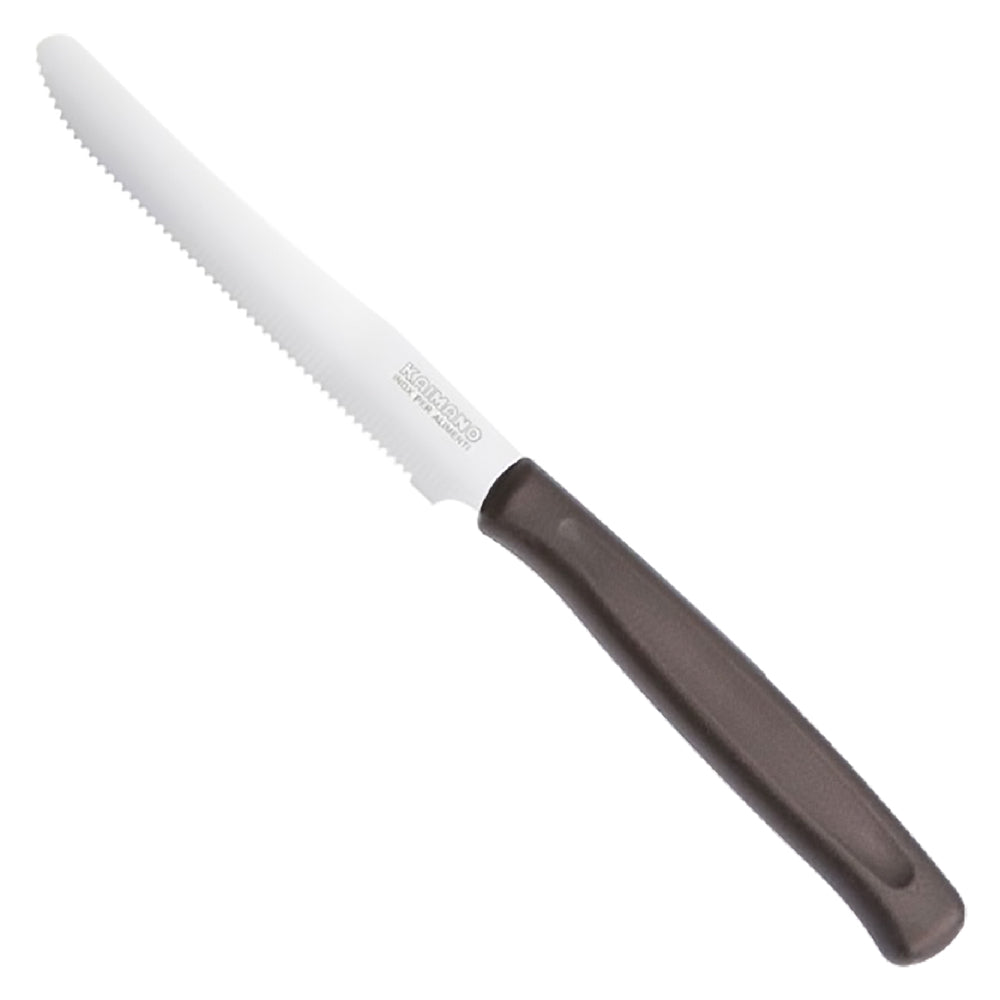 COLTELLO DA TAVOLA SEGHETTATO manico nero-Forbici,coltelleria e accessori-Ecanshop