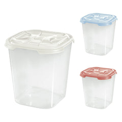 CONTENITORE QUADRO ALTO IN PLASTICA 'FRIGO BOX' lt1 cm 11,7x11,7xh.14 acqua trasp.-Articoli da cucina-Ecanshop