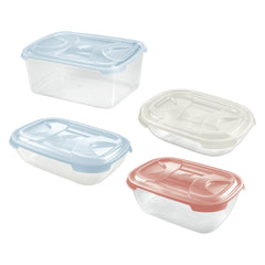 CONTENITORE RETTANGOLARE IN PLASTICA 'FRIGO BOX' lt2 cm 26,4 x 18,5 x h 7,2 acqua-Articoli da cucina-Ecanshop