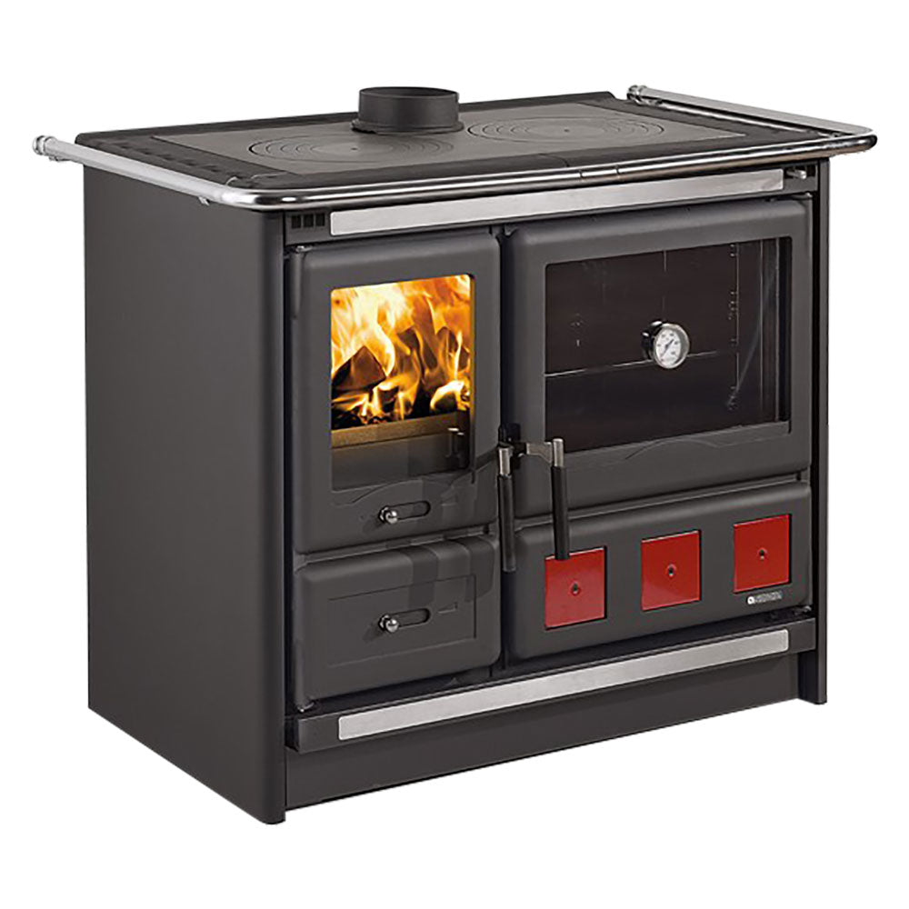 CUCINA A LEGNA 'ROSA XXL VST' Antracite - petra color naturale-Stufe e cucine-Ecanshop