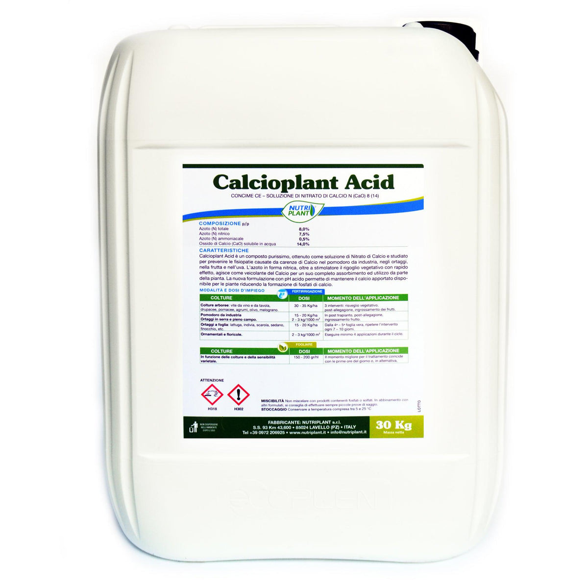 Calcioplant Acid 25 kg nitrato di calcio liquido-CONCIME-Ecanshop