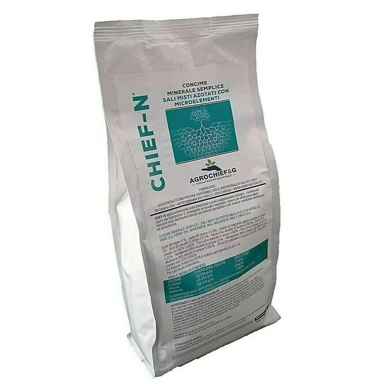 Chief-N Agrochief concime fogliare con azoto fertilizzate concimi prato orto olivi 2 kg-CONCIME-Ecanshop