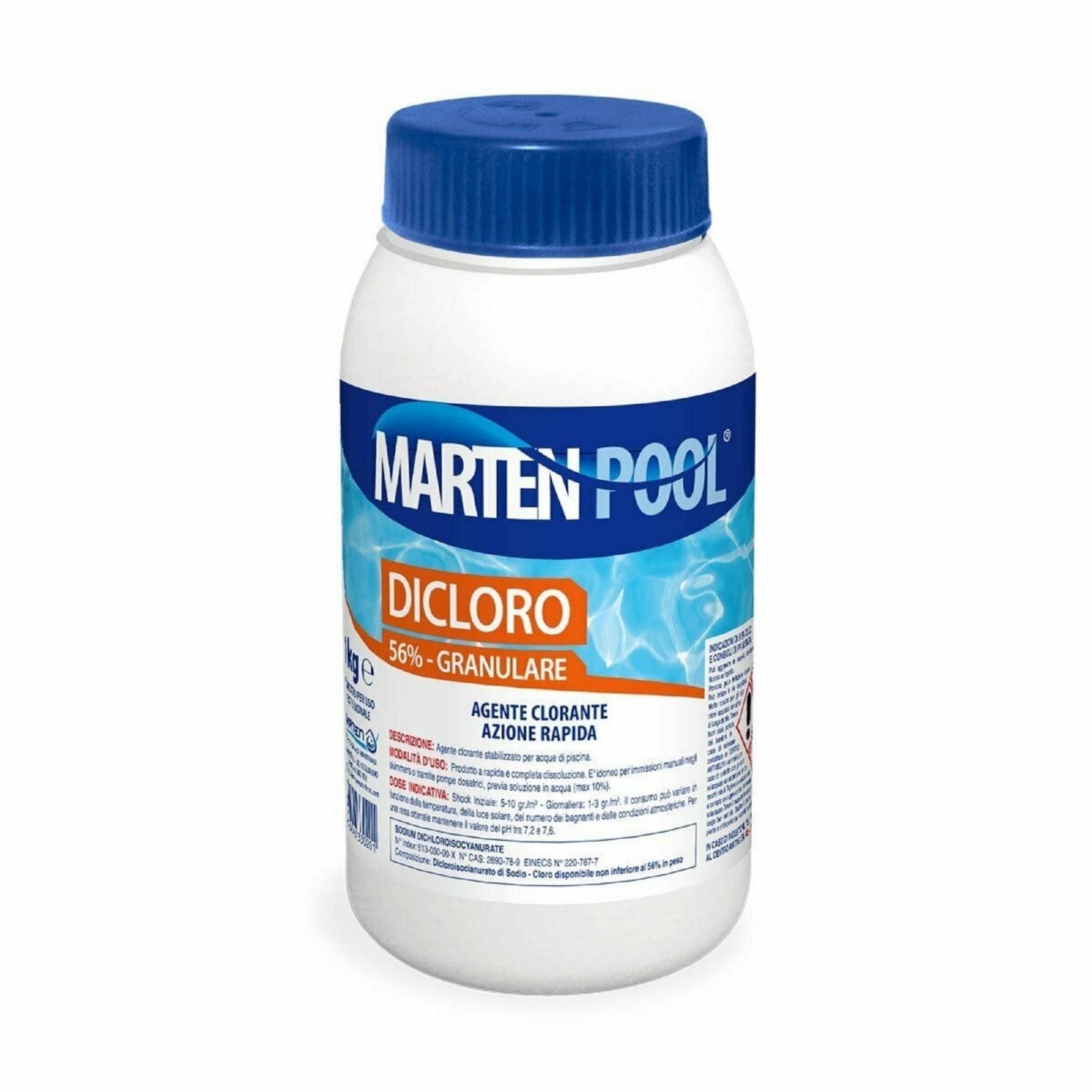 Cloro per piscina granulare piscine shock dicloro pulizia igiene trattamento 1kg-Per mare o piscina-Ecanshop