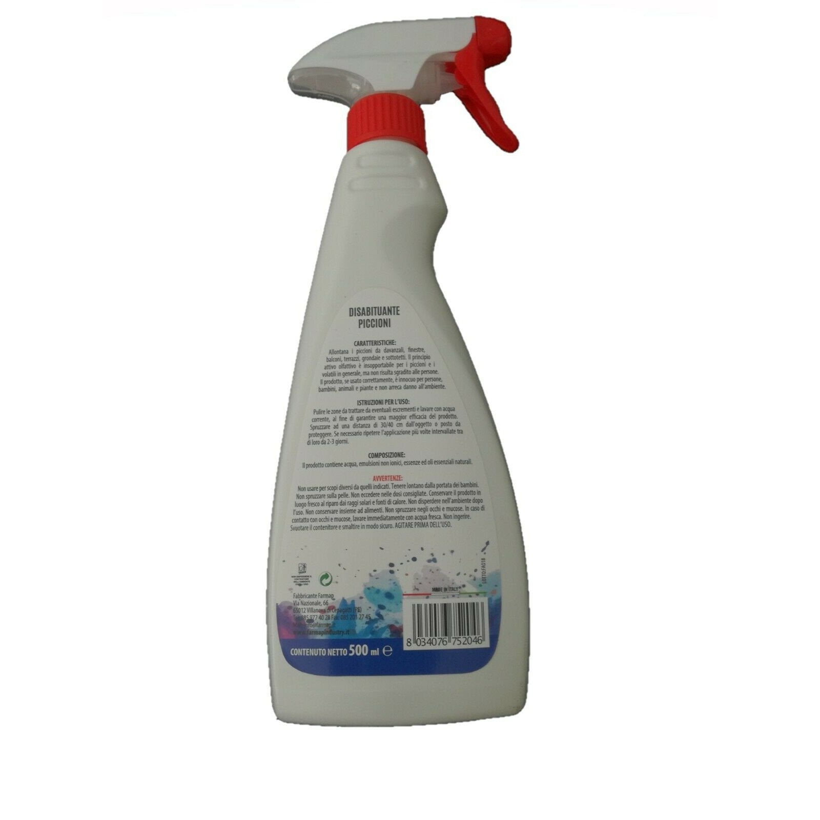 Disabituante per piccioni repellente spray dissuasore ecologico 500 ml-Disabituanti e repellenti-Ecanshop