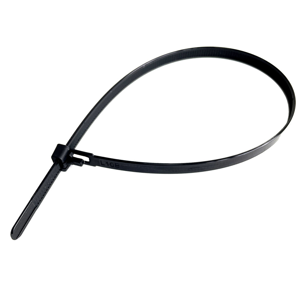 FASCETTA A STRAPPO PER CABLAGGIO RIAPRIBILE mm 7,6 x 300 - nero