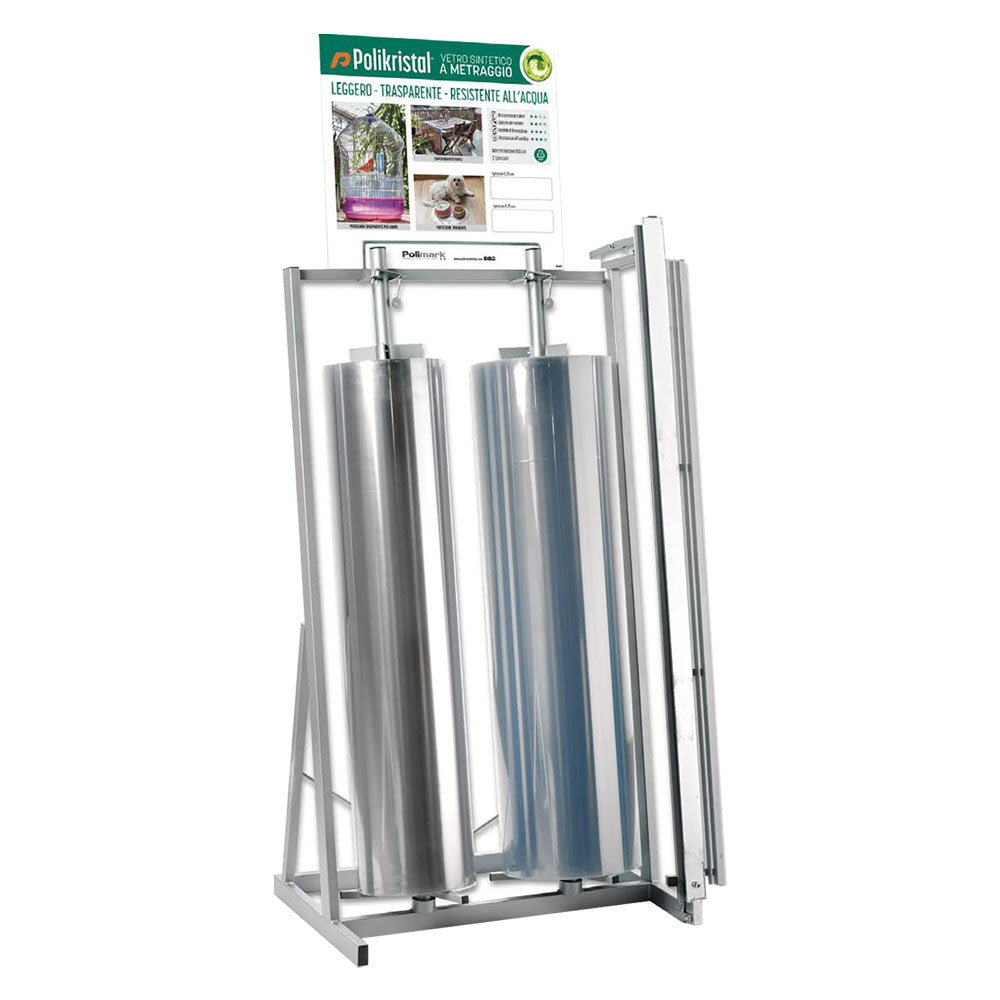 ESPOSITORE VETRO SINTETICO IN ROTOLI cm 75 x 50 x h 160-Espositori-Ecanshop