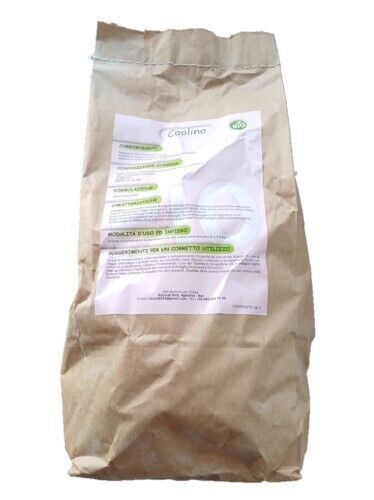 Caolino Corroborante 5 Kg polvere di roccia barriere per mosca olivo contro parassiti-Caolino Corroborante-Ecanshop