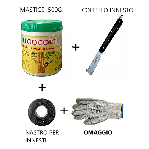 Kit innesto mastice coltello da innesto piante potature nastro coltellino lama-Kit per giardinaggio-Ecanshop