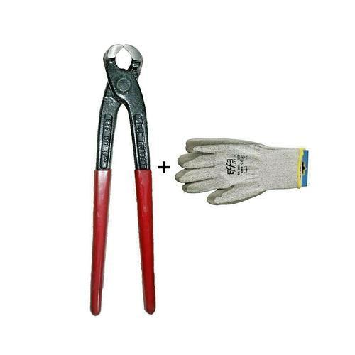 Tenaglia per carpentiere per cementista 220 mm con guanti lavoro pinza fabbro-Materiale da lavoro-Ecanshop