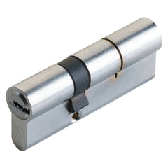 CILINDRO PROFILATO DOPPIO SERIE 'K2' mm 25+10+35 = 70 (30+40) cromo satinato