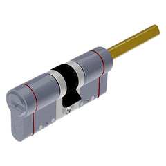 CILINDRO PROFILATO MODULARE PER POMOLO SERIE 'EVO K50 TOP' mm 26+10+36 = 72 (31+41) cromo satinato