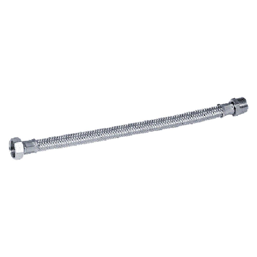 FLESSIBILE IN ACCIAIO INOX cm 25 M 3/8 x 3/8 F - pz.2-BLISTER 'KONCRETO'-Ecanshop