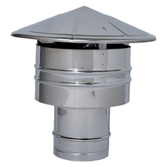 FUMAIOLO A CAPPELLO ANTIPIOGGIA Ø cm 15-Fumisteria acciaio inox,zincata e acces.-Ecanshop