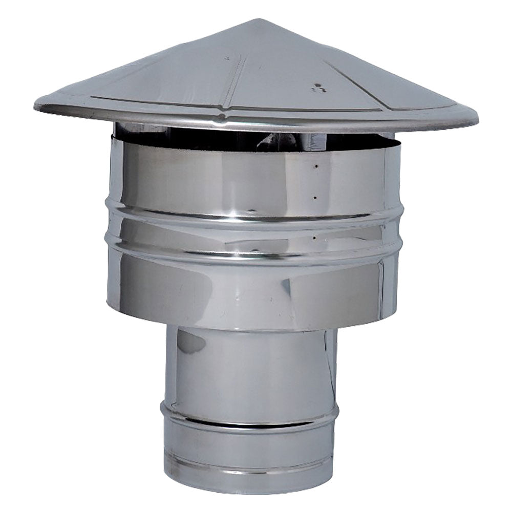 FUMAIOLO A CAPPELLO ANTIPIOGGIA Ø cm 30-Fumisteria acciaio inox,zincata e acces.-Ecanshop
