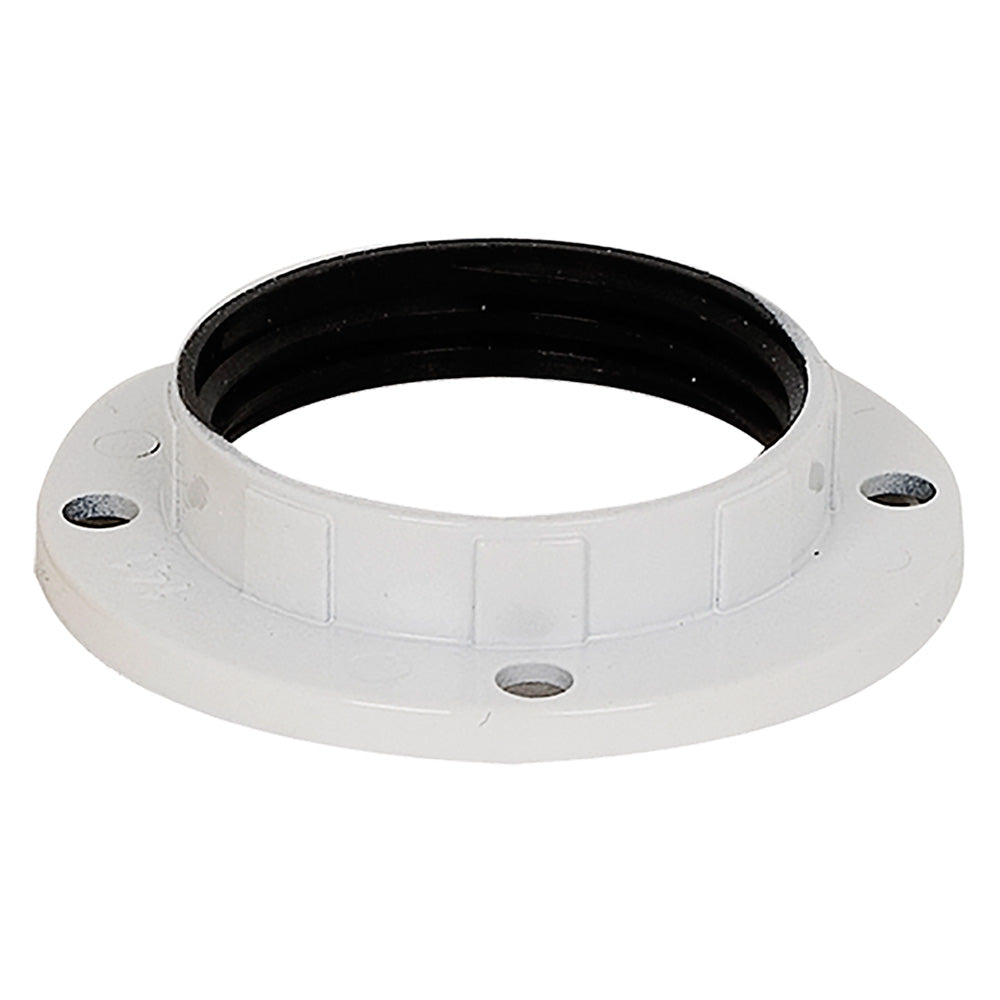 GHIERA PER PORTALAMPADA E14 - Ø 43 mm. colore bianco-Impiantistica civile-Ecanshop
