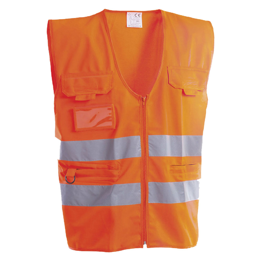 GILET ALTA VISIBILITA' MULTITASCHE 'ROAD' XL-Indumenti da lavoro-Ecanshop