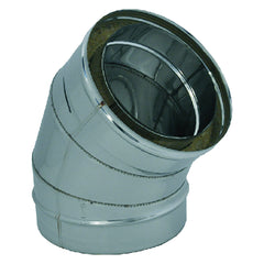 GOMITO DOPPIA PARETE A 45° ø cm 8/13-Fumisteria acciaio inox,zincata e acces.-Ecanshop