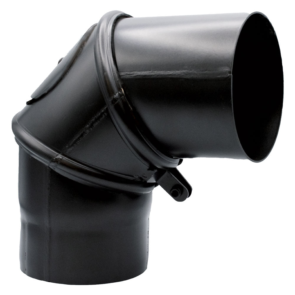 GOMITO IN ACCIAIO ORIENTABILE ø cm 12 - 90°-Fumisteria acciaio nero e accessori-Ecanshop
