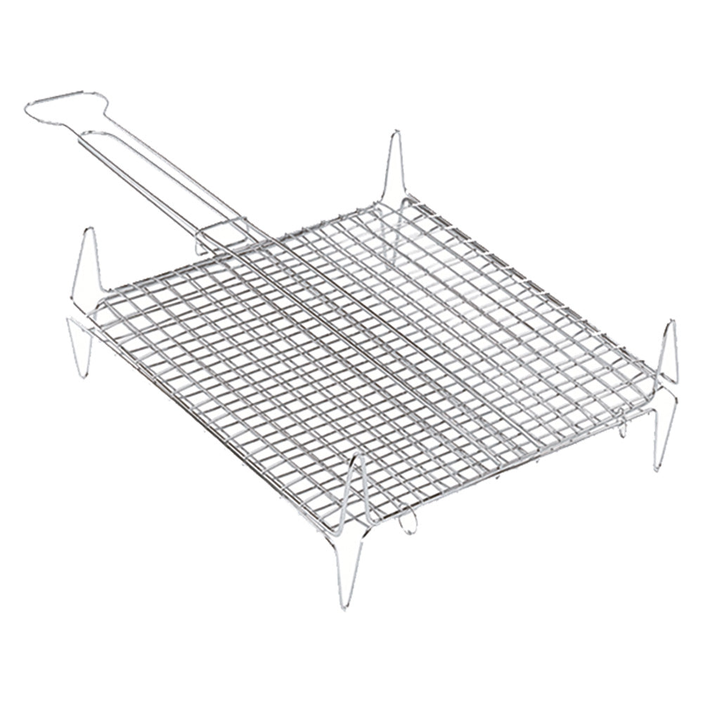 GRATICOLA BOMBATA cm 27 x 37-Barbecue, forni portatili ed accessori-Ecanshop