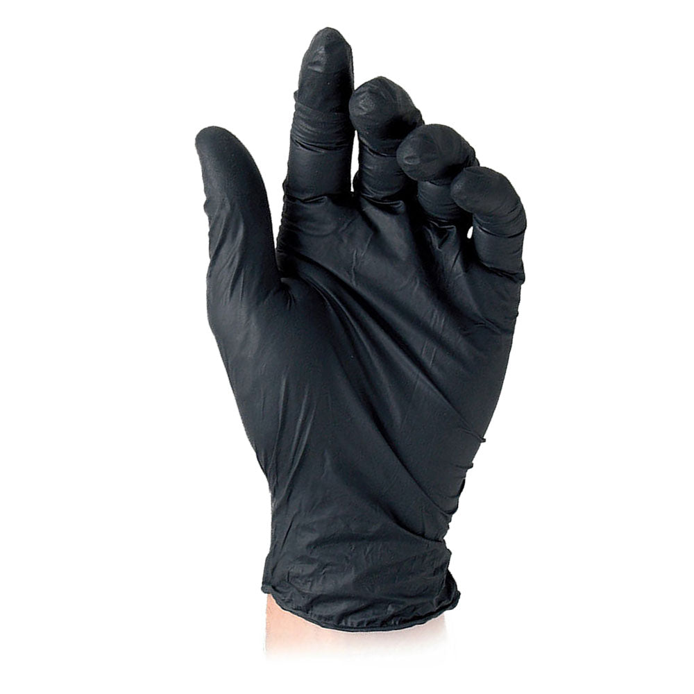 GUANTI NITRILE MONOUSO 'BLACK' M-Guanti da lavoro-Ecanshop