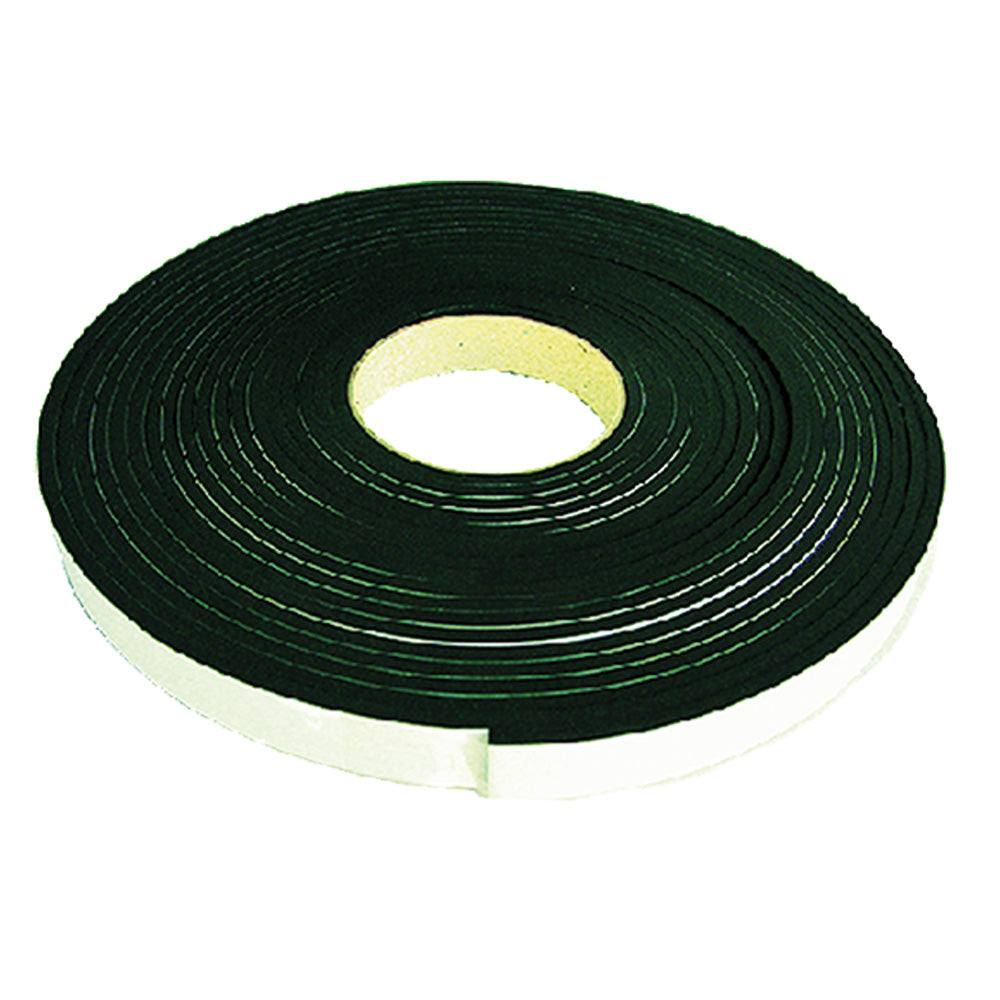 GUARNIZIONE IN GOMMA ADESIVA 'MUSS' NERO - mm 15 x 5 - mt. 10-Isolamento-Ecanshop