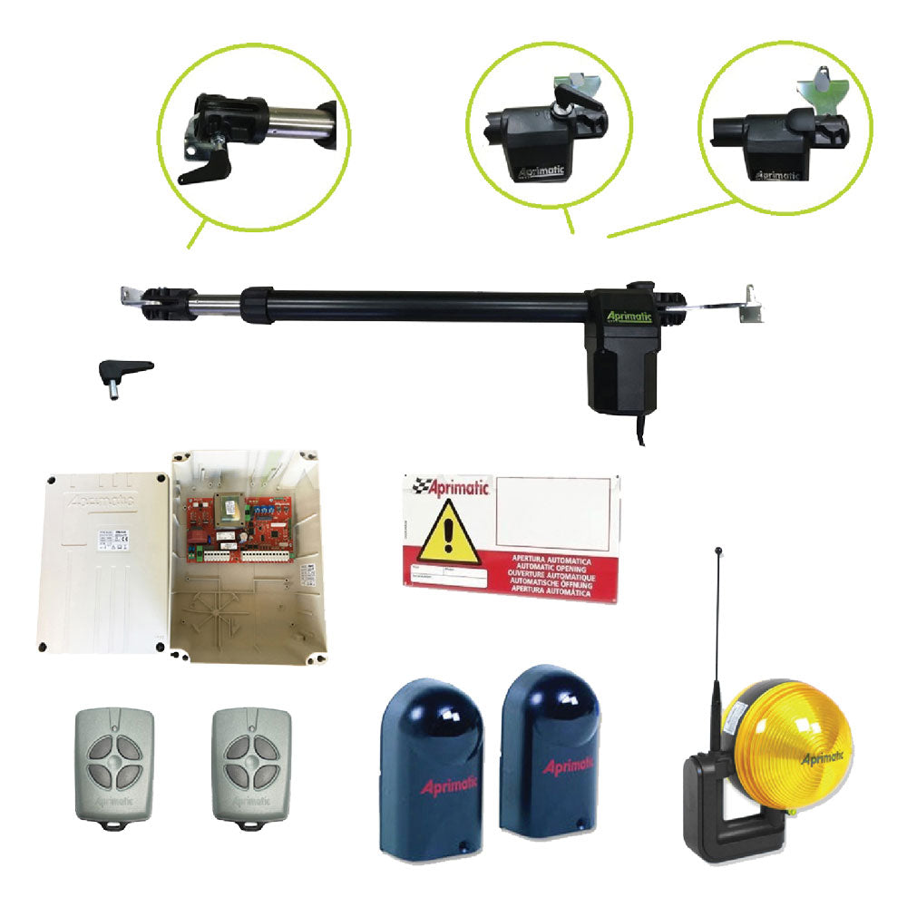 KIT AUTOMAZIONE CANCELLI ANTE BATTENTI 'AP350' peso anta max 350 kg-Impiantistica civile-Ecanshop