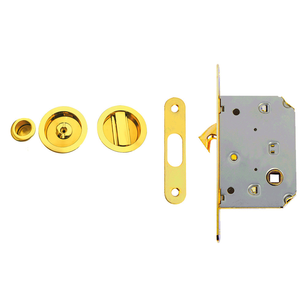 KIT PER PORTE SCORREVOLI finitura cromo satinato-Serrature per legno e accessori-Ecanshop