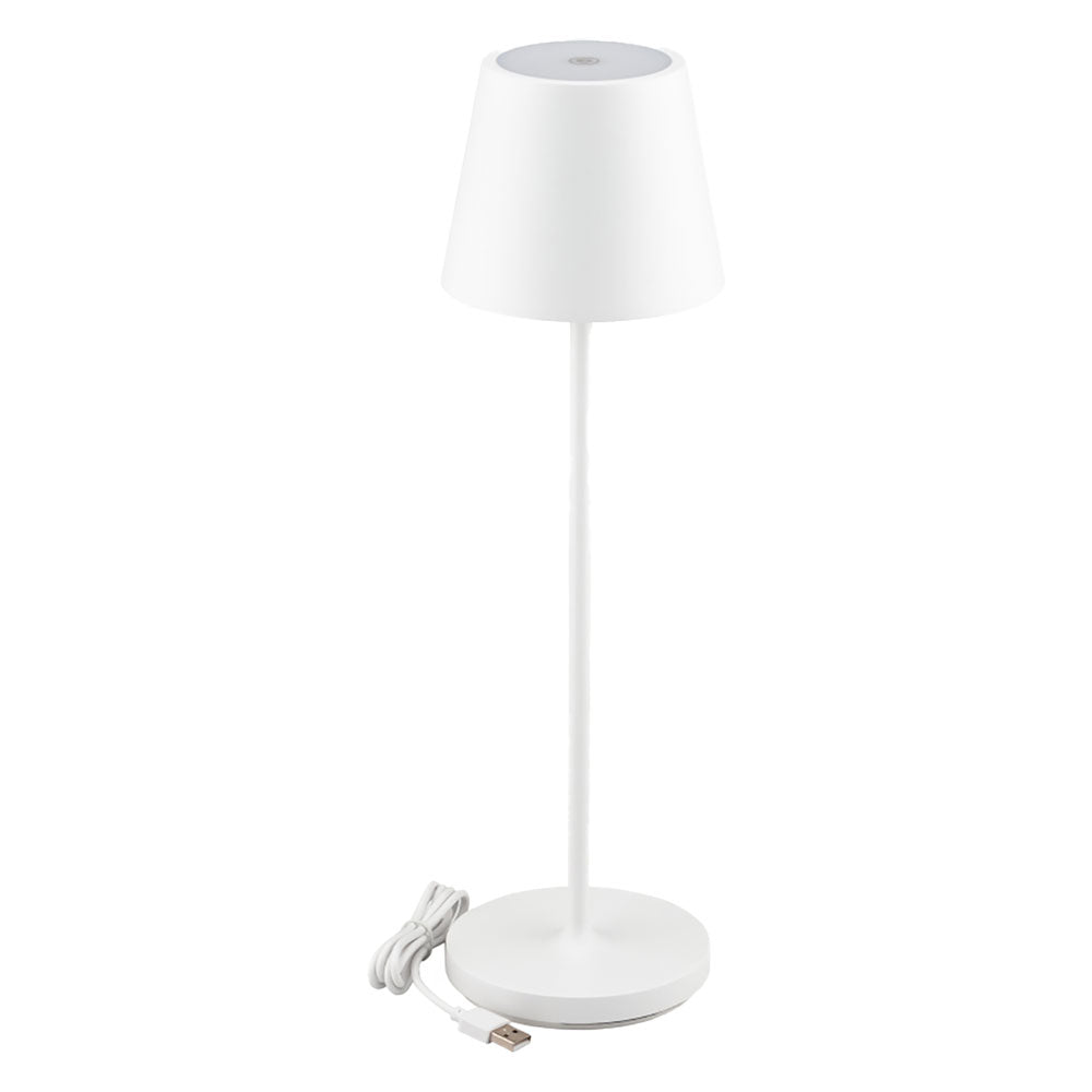 LAMPADA DA TAVOLO TOUCH RICARICABILE 'SLIM' 2 W - corpo colore bianco-Proiettori,lampade e neon-Ecanshop