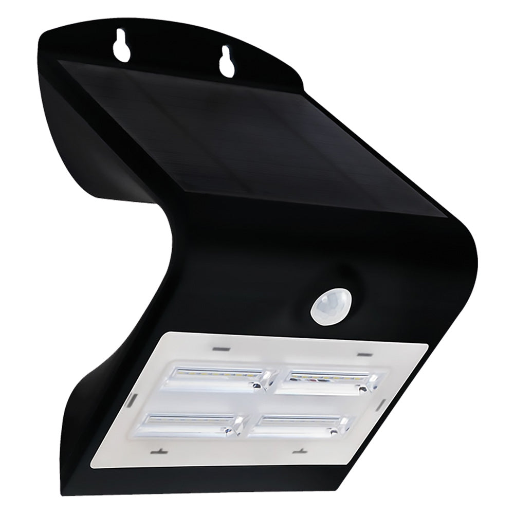 LAMPADA SOLARE DA PARETE nera-Pile e torce-Ecanshop