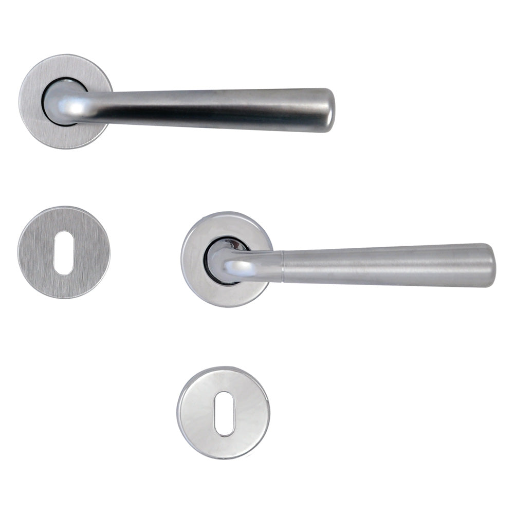 MANIGLIA 'FLOSS' cromo satinato-Maniglieria porte/finestre/mobili e acc.-Ecanshop
