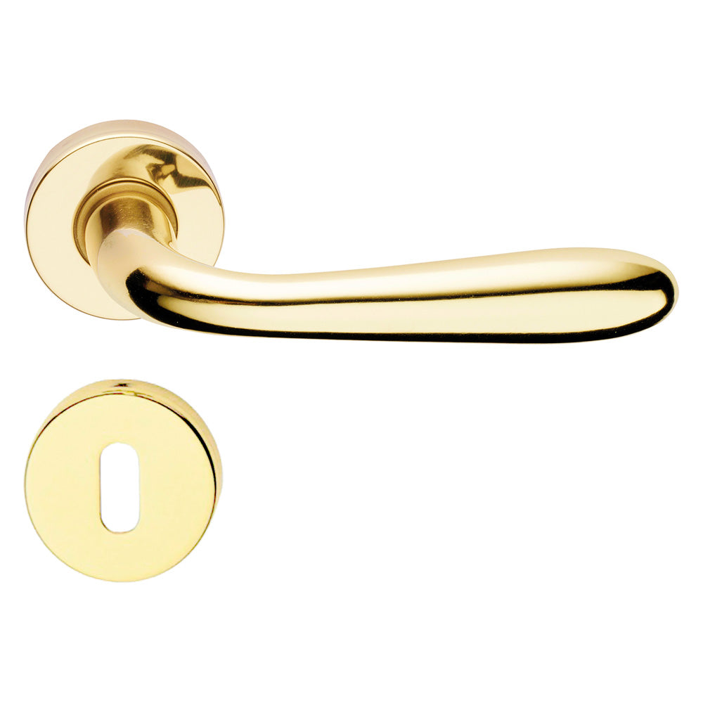 MANIGLIA 'GOCCIA' oro lucido verniciato-Maniglieria porte/finestre/mobili e acc.-Ecanshop