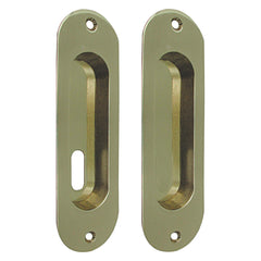 MANIGLIA PER PORTE SCORREVOLI senza foro - ottone lucido-Serrature per legno e accessori-Ecanshop