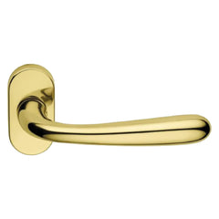 MANIGLIA PORTA BLINDATA ROSETTA OVALE 'GOCCIA' Dx - lucido verniciato-Maniglieria porte/finestre/mobili e acc.-Ecanshop