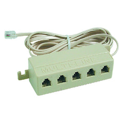 MULTIPRESA TELEFONICA cavo mt. 2-MATERIALE ELETTRICO-Ecanshop