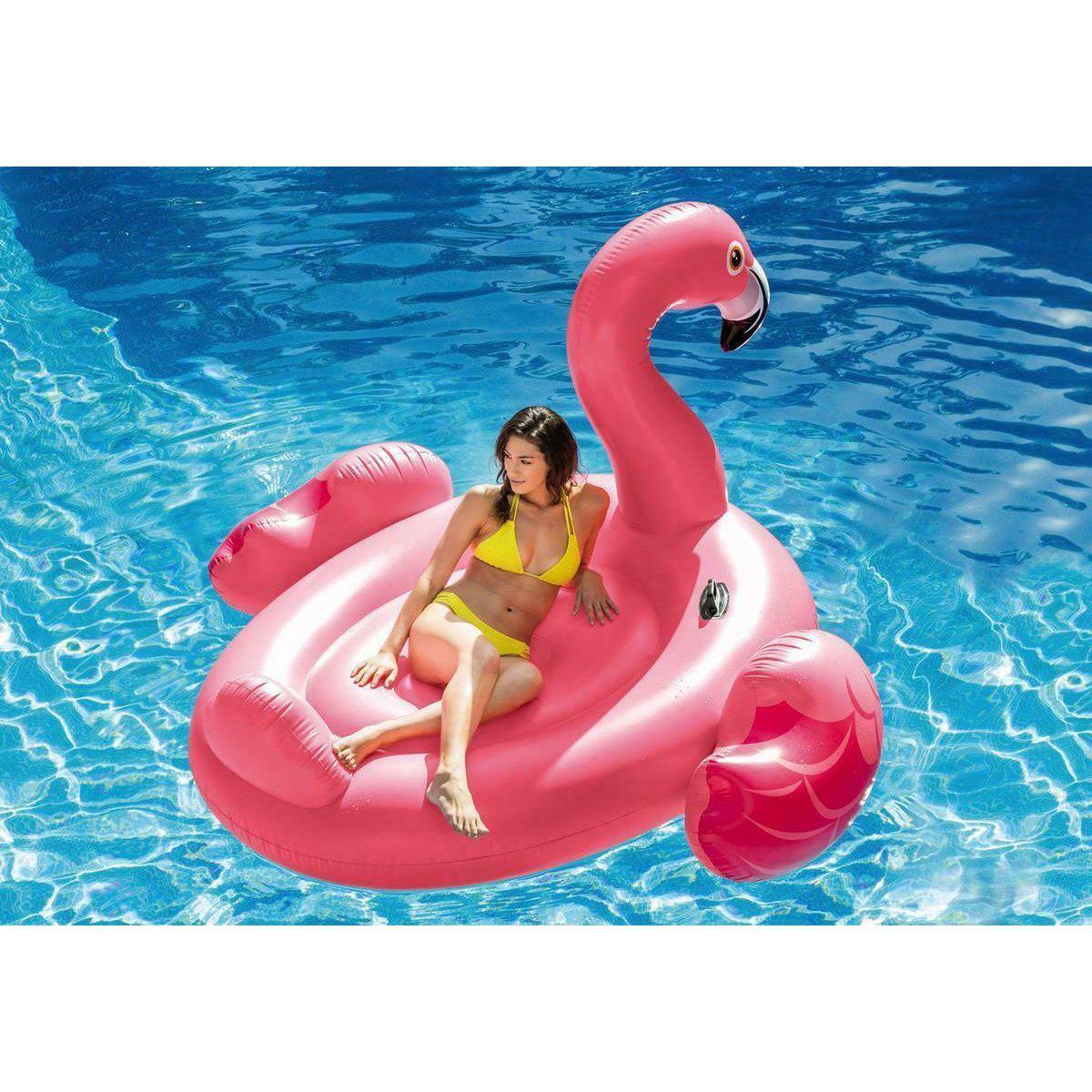 Materassino isola fenicottero rosa gonfiabile grande intex-Per mare o piscina-Ecanshop