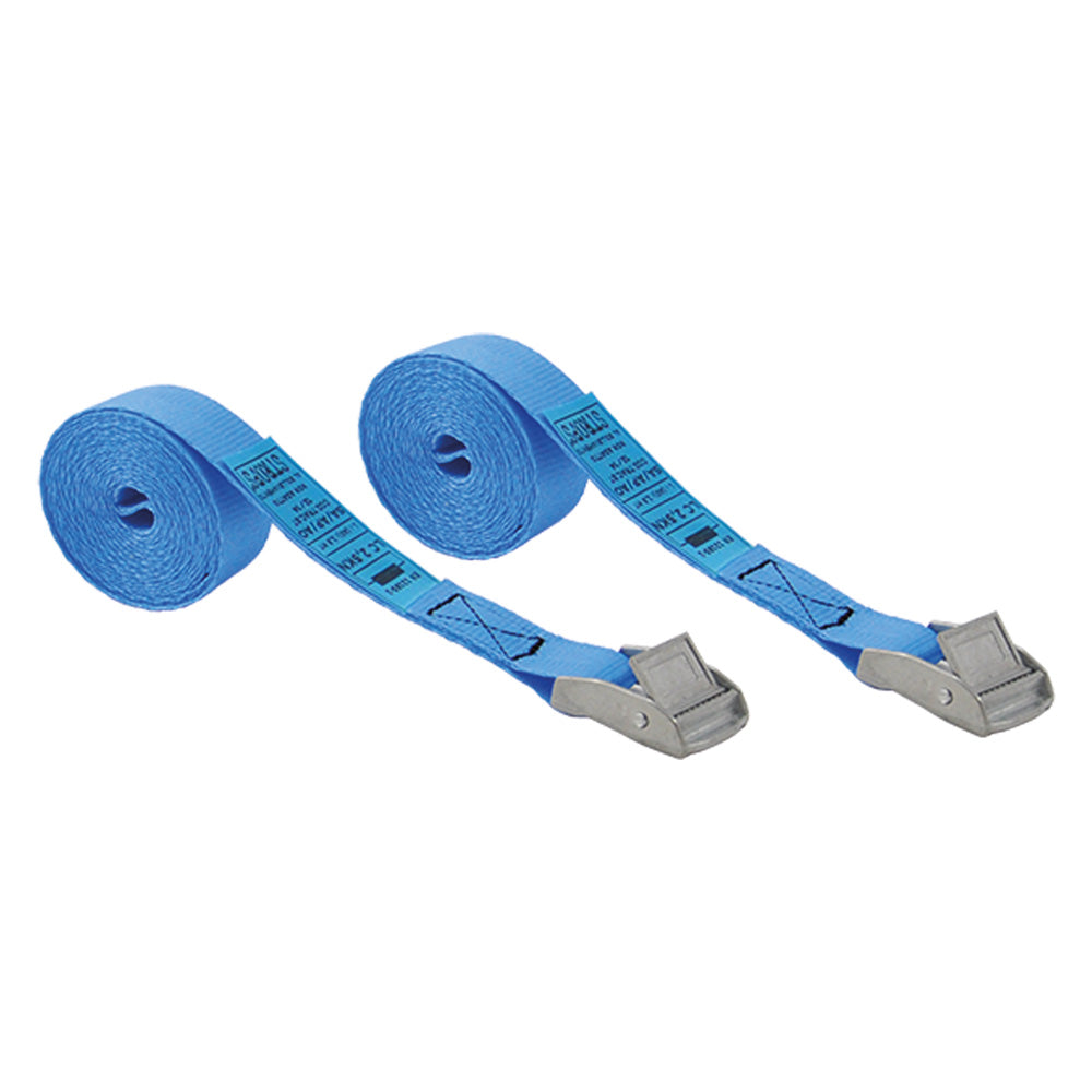 NASTRO DI FISSAGGIO CON FIBBIA mt.2,5 x mm 25 cf 2pz-Sollevamento/ancoraggio e accessori-Ecanshop