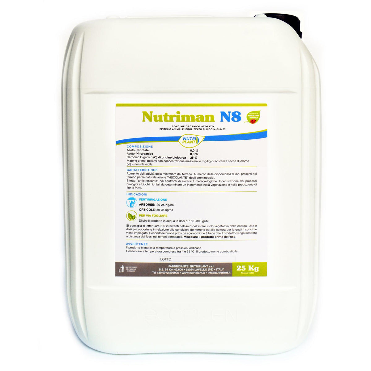 Nutriman N8 25 kg concime organico azotato-CONCIME-Ecanshop