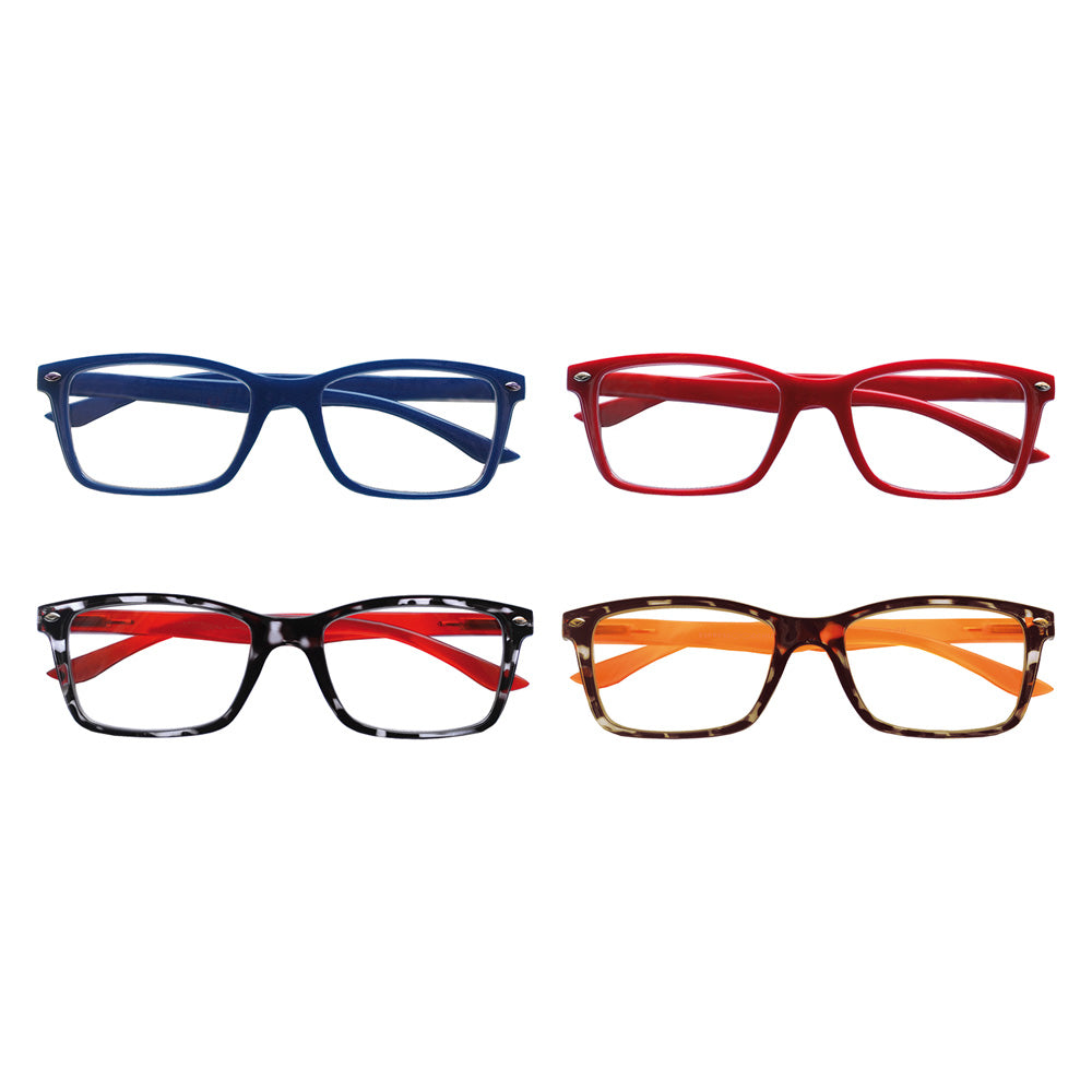 OCCHIALI PER LETTURA MODELLO 'FASHION' + 3,5 tartaruga/rosso-Ecanshop