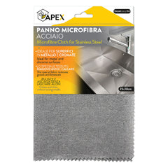 PANNO MICROFIBRA PER SUPERFICI METALLO cm 35 x 30-Ecanshop
