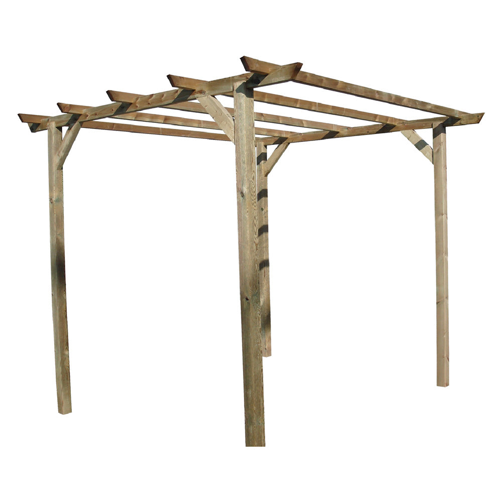 PERGOLA IN LEGNO mt 3 x 3 - h. 2,5-Gazebo, pergole ed accessori-Ecanshop