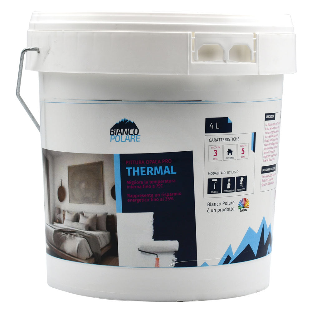 PITTURA PER ISOLAMENTO TERMICO 'PRO THERMAL' lt. 4-Idropitture,fondi e coloranti-Ecanshop